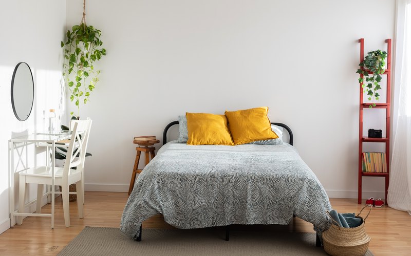 Habitación de un piso de estudiantes gestionado en Zaragoza